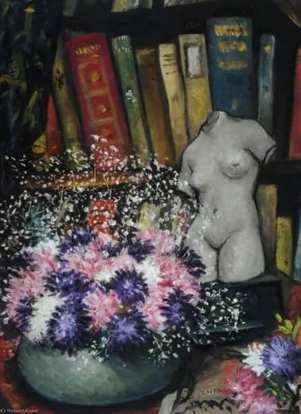 Asters by Christopher Richard Wynne Nevinson | Oil Painting Reproduction