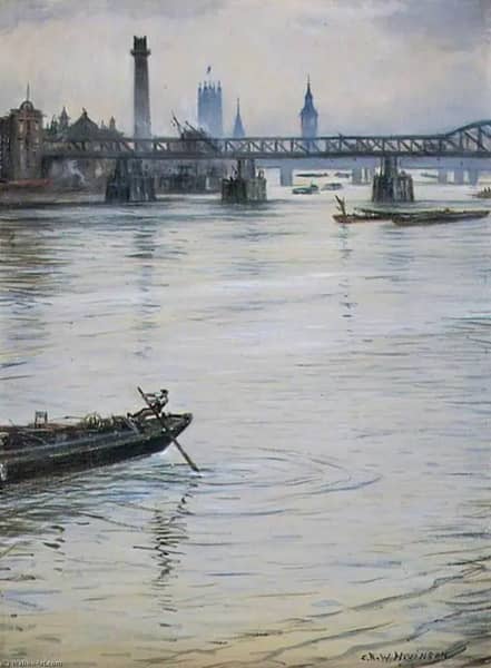 The Temporary Waterloo Bridge London | Oil Painting Reproduction