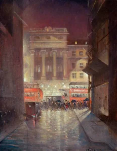 The Strand by Night c1937 | Oil Painting Reproduction