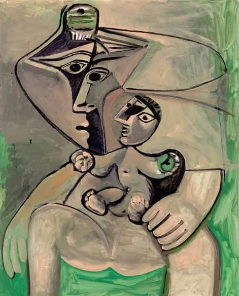 Motherhood with Apple by Pablo Picasso | Oil Painting Reproduction