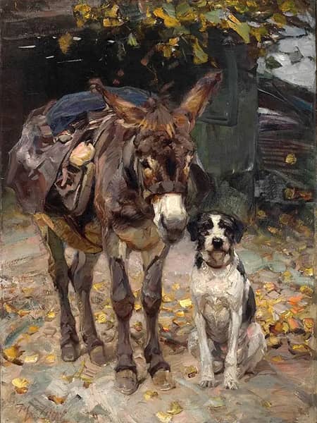 Best Friends by Heinrich von Zugel | Oil Painting Reproduction