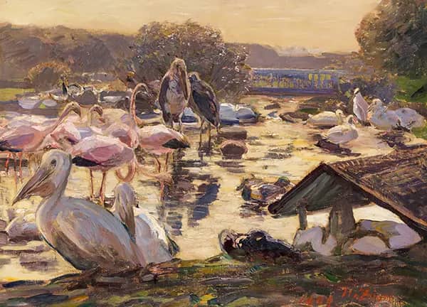 Exotenweiher Hellabrunn 1909 | Oil Painting Reproduction