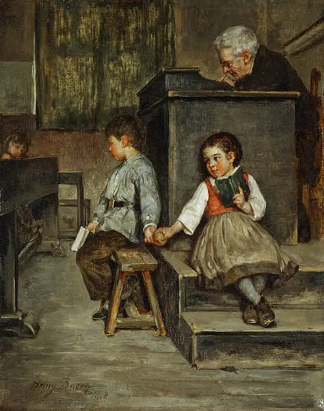 The Classroom by Henry Bacon | Oil Painting Reproduction