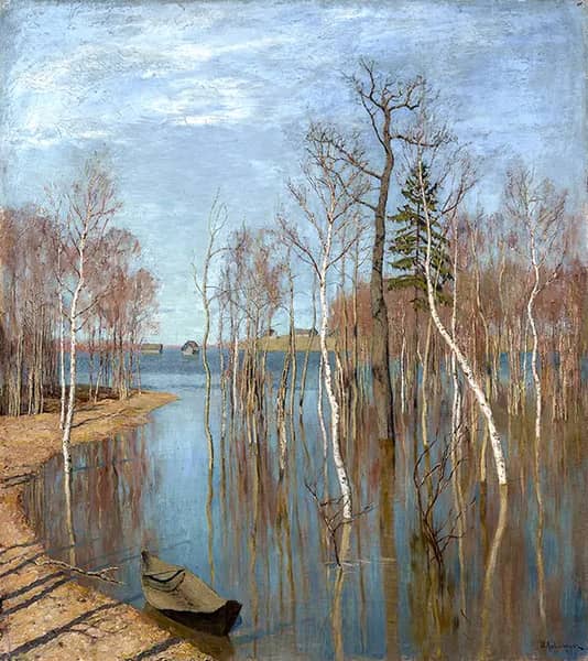 Spring High Water by Isaac Levitan | Oil Painting Reproduction