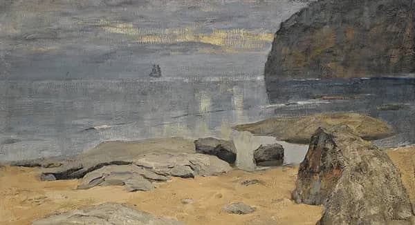 The Coast at Twilight by Isaac Levitan | Oil Painting Reproduction