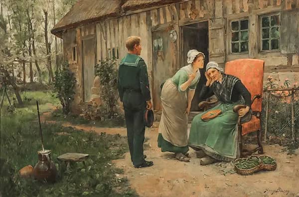 The Suitor by Henry Bacon | Oil Painting Reproduction