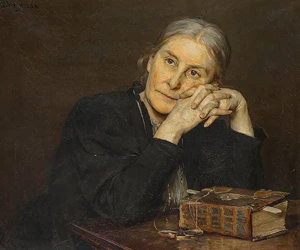 Interior with a Woman by Bertha Wegmann | Oil Painting Reproduction