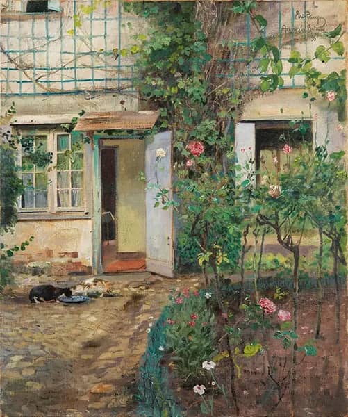 Old House in Normandy, 1896 by Eilif Peterssen | Oil Painting Reproduction