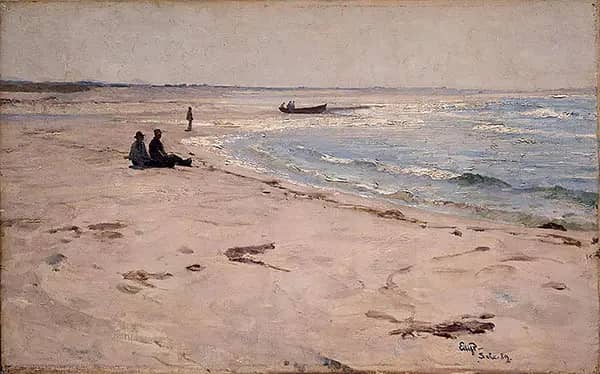 From the Beach at Sele by Eilif Peterssen | Oil Painting Reproduction
