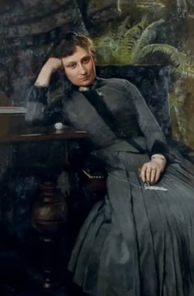 Portrait of the Artist's Wife by Georg Achen | Oil Painting Reproduction