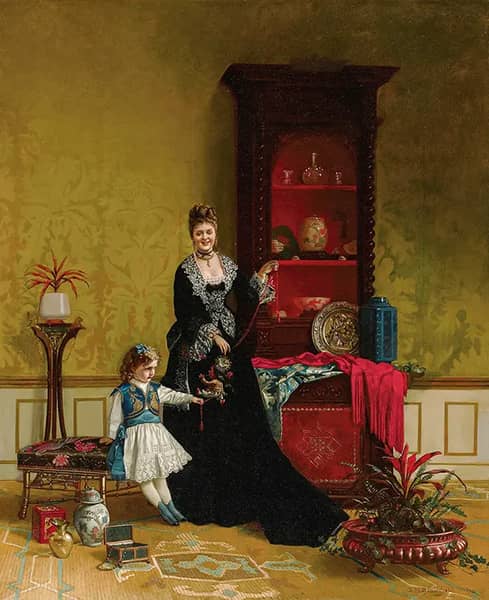 Mother and Child by Edwin Blashfield | Oil Painting Reproduction