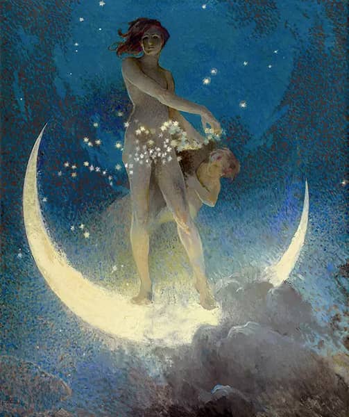 Spring Scattering Stars by Edwin Blashfield | Oil Painting Reproduction
