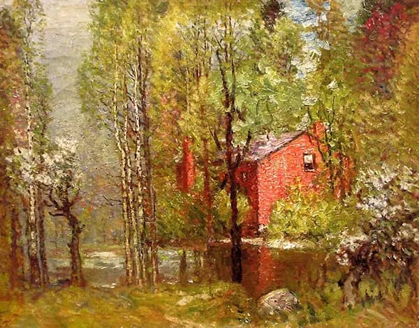 Old Brick House on The Neponset | Oil Painting Reproduction