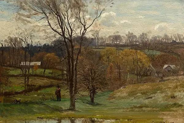 A Late Afternoon Walk by John Joseph Enneking | Oil Painting Reproduction