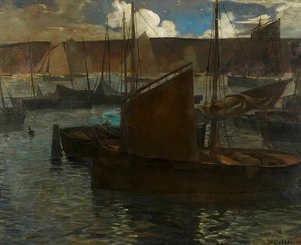 Green Night Camaret 1894 by Charles Cottet | Oil Painting Reproduction