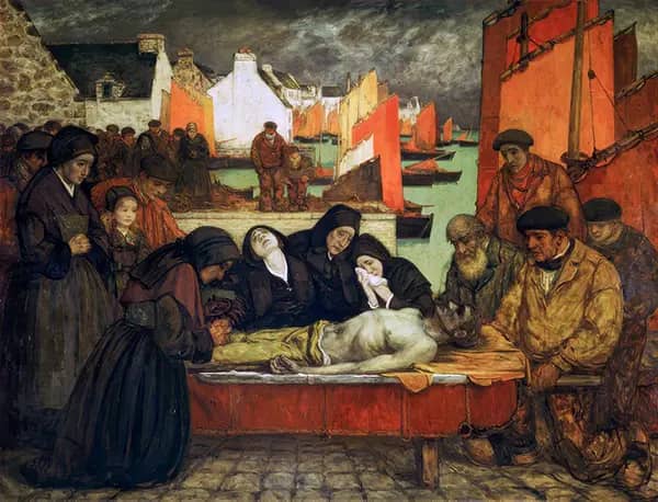 In the Land of the Sea by Charles Cottet | Oil Painting Reproduction