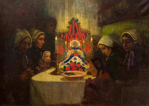 People of Ouessant Watching Over a Dead Child | Oil Painting Reproduction