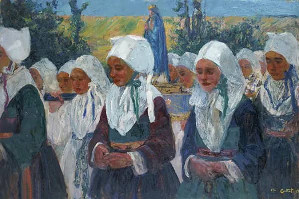 Procession by Charles Cottet | Oil Painting Reproduction