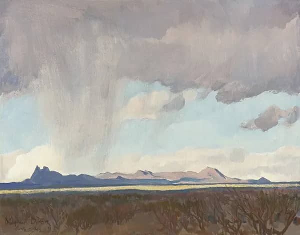 Rain for the Gulf by Maynard Dixon | Oil Painting Reproduction