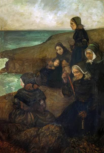 Those Who Remain by Charles Cottet | Oil Painting Reproduction