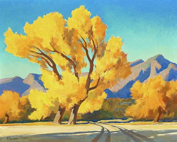 Desert Cottonwoods Arizona by Maynard Dixon | Oil Painting Reproduction