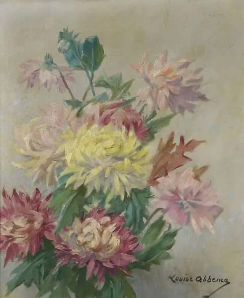 Dahlias by Louise Abbema | Oil Painting Reproduction