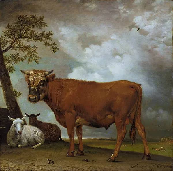 A Young Bull in a Landscape by Paulus Potter | Oil Painting Reproduction