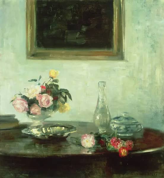 Still Life with Roses by Carl Holsoe | Oil Painting Reproduction