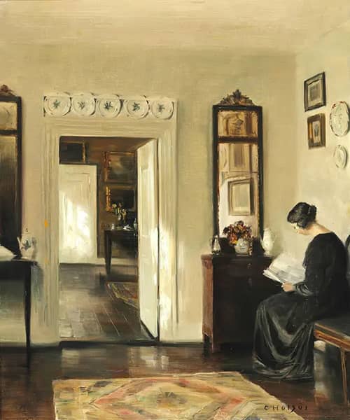 Interior with The Painter's Wife Reading | Oil Painting Reproduction