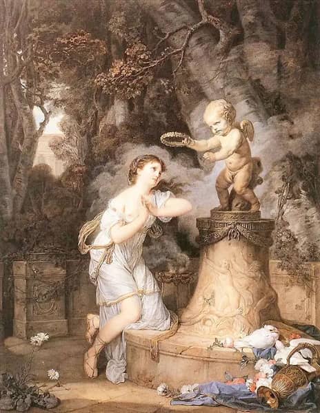 The Vow of Cupid by Jean Baptiste Greuze | Oil Painting Reproduction