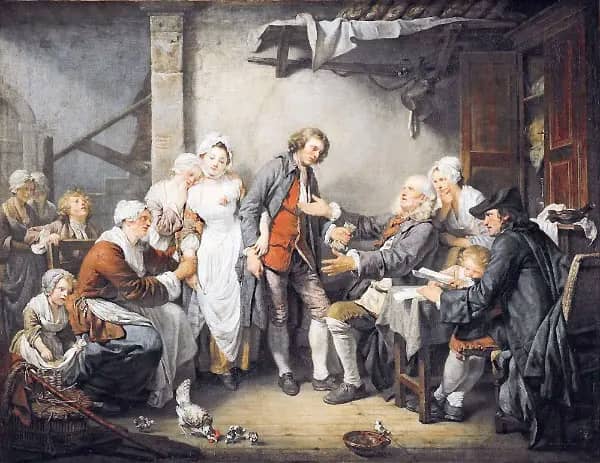 The Village Bride by Jean Baptiste Greuze | Oil Painting Reproduction