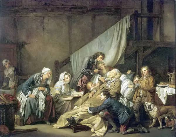 Paralytic by Jean Baptiste Greuze | Oil Painting Reproduction
