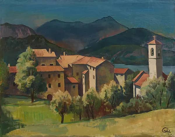 Muzzano (Tessin) by Karl Hofer | Oil Painting Reproduction