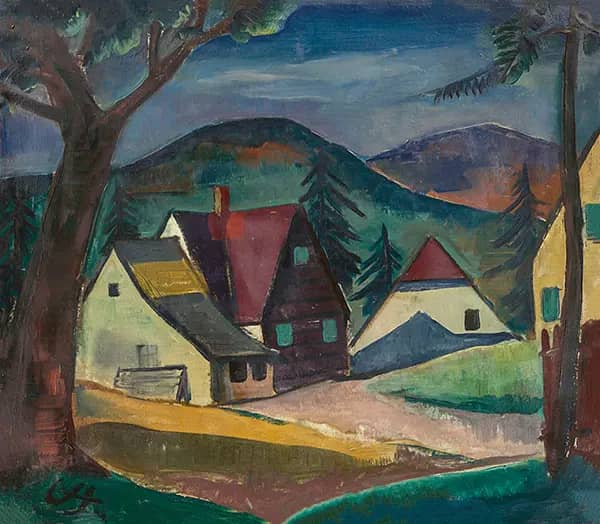 Small Black Forest Landscape by Karl Hofer | Oil Painting Reproduction