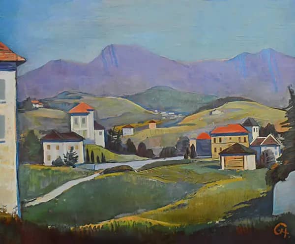 Tessiner Landschaft by Karl Hofer | Oil Painting Reproduction