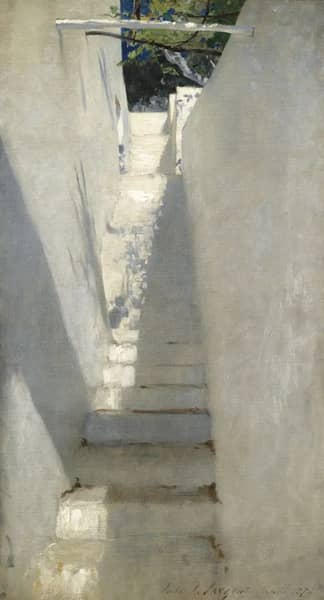 Staircase in Capri 1878 by John Singer Sargent | Oil Painting Reproduction