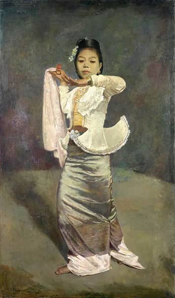 The Burmese Dancer III by Gerald Festus Kelly | Oil Painting Reproduction