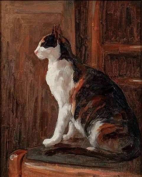 Parisian Cat Portrait | Oil Painting Reproduction