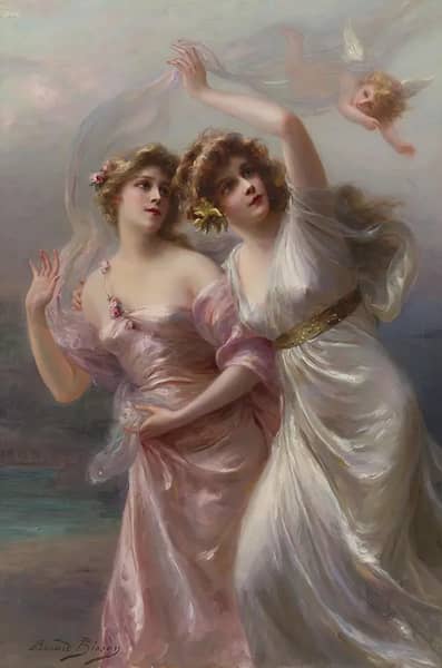 Love's Messengers by Edouard Bisson | Oil Painting Reproduction