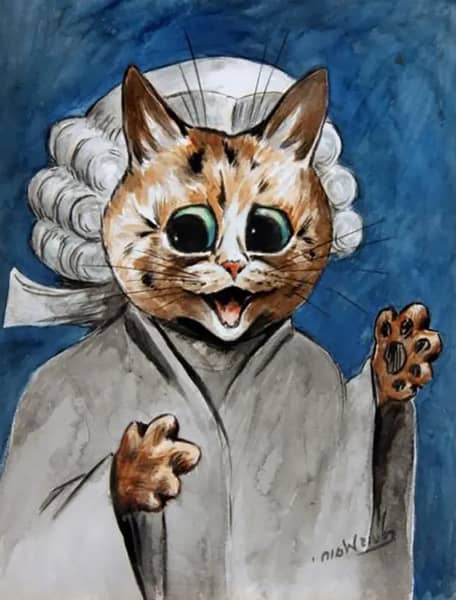 The Cat Barrister by Louis Wain | Oil Painting Reproduction