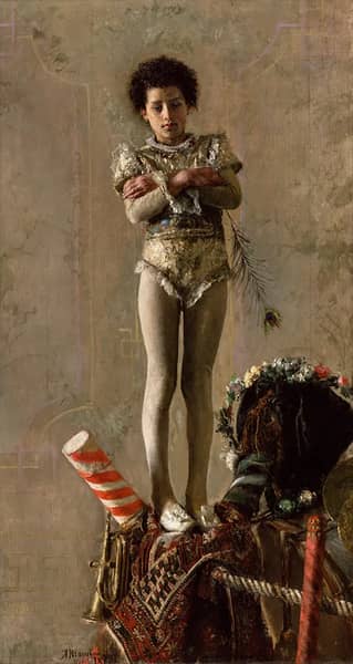 Il Saltimbanco by Antonio Mancini | Oil Painting Reproduction