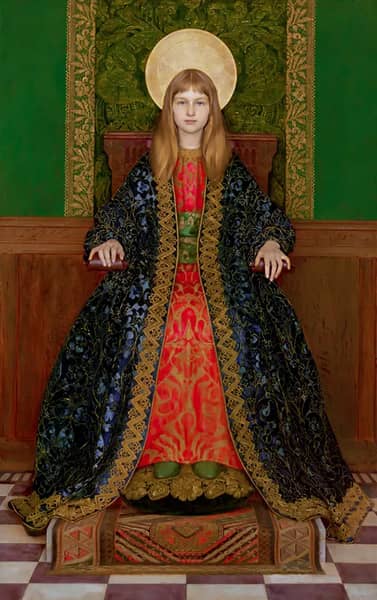 The Child Enthroned by Thomas Cooper Gotch | Oil Painting Reproduction