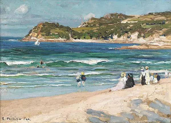 Manly Beach c1913 by Emanuel Phillips Fox | Oil Painting Reproduction