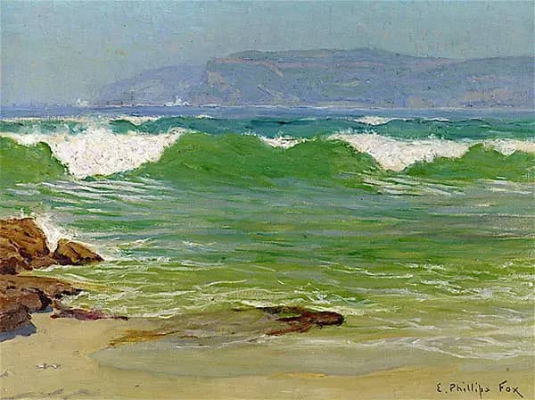 Green Wave Manly by Emanuel Phillips Fox | Oil Painting Reproduction