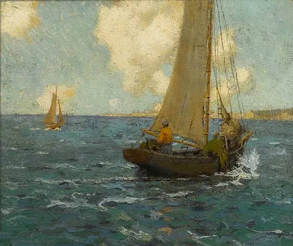 Sailboats on Calm Seas, 1906 | Oil Painting Reproduction