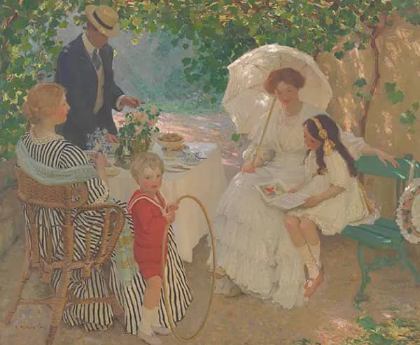 The Arbour 1910 by Emanuel Phillips Fox | Oil Painting Reproduction