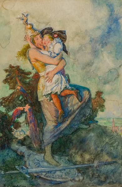 The Republic Embraces Alsace by Emile Friant | Oil Painting Reproduction