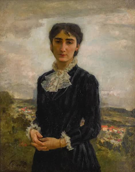 Portrait of a Young Girl by Emile Friant | Oil Painting Reproduction