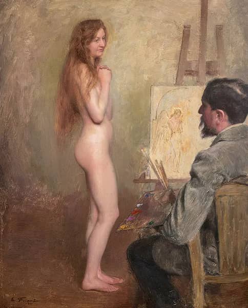 Peinture Mystique 1901 by Emile Friant | Oil Painting Reproduction