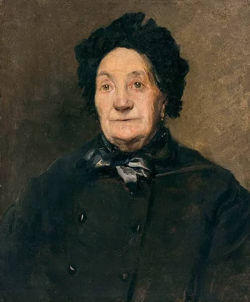 Old Woman with Blue Bow by Emile Friant | Oil Painting Reproduction